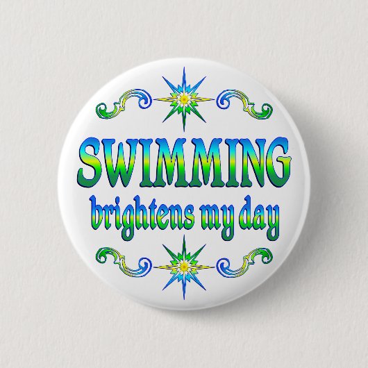 Badge Rond 5 Cm La natation éclaire (Devant)