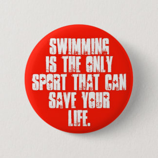 Badge Rond 5 Cm La natation peut sauver
