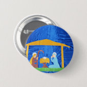 Badge Rond 5 Cm La Nativité (Devant & derrière)
