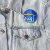 Badge Rond 5 Cm La Nativité (En situation)