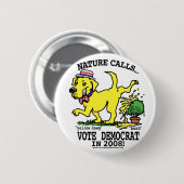 Badge Rond 5 Cm La nature appelle le bouton (Devant & derrière)