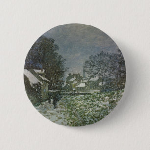 Badge Rond 5 Cm La neige à Argenteuil par Claude Monet