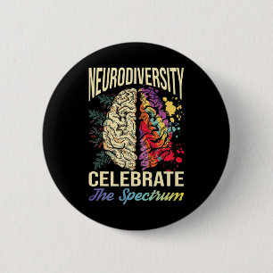 Badge Rond 5 Cm La Neurodiversité Célèbre Le Spectre De L'Autisme