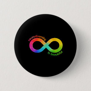 Badge Rond 5 Cm La Neurodiversité est un bel autisme Neurodivergen