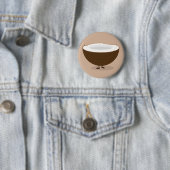 Badge Rond 5 Cm La noix de coco souriante (En situation)
