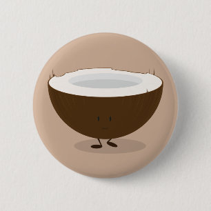 Badge Rond 5 Cm La noix de coco souriante