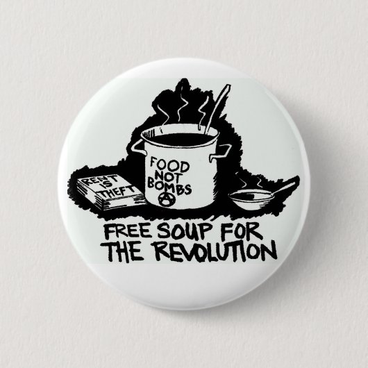 Badge Rond 5 Cm la nourriture pas bombarde le bouton (Devant)