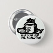 Badge Rond 5 Cm la nourriture pas bombarde le bouton (Devant & derrière)