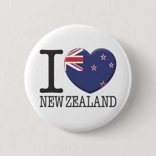 Badge Rond 5 Cm La Nouvelle Zélande
