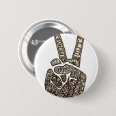 Badge Rond 5 Cm La "paix" conçoivent (Devant & derrière)