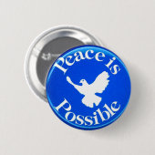 Badge Rond 5 Cm La paix est possible - bouton (Devant & derrière)