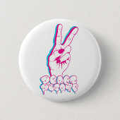 Badge Rond 5 Cm La paix se boutonne svp (Devant)