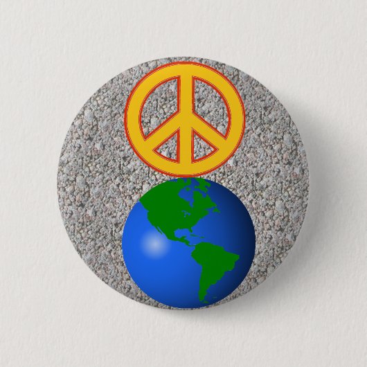 Badge Rond 5 Cm La Paix Sur Terre (Devant)