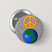 Badge Rond 5 Cm La Paix Sur Terre (Devant & derrière)