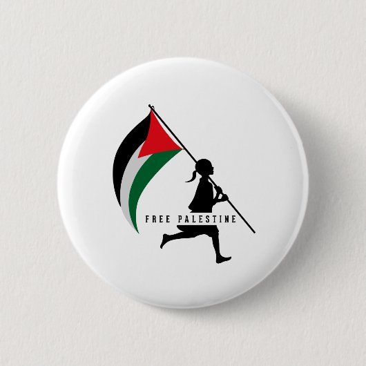 Badge Rond 5 Cm La Palestine libre (Devant)