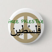 Badge Rond 5 Cm La Palestine libre (Devant)