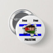 Badge Rond 5 Cm La Palestine libre libre (Devant & derrière)