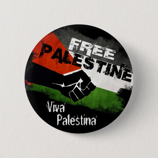 Badge Rond 5 Cm La Palestine libre - vivat Palestina (Devant)