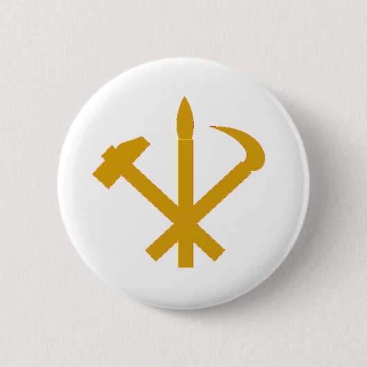 Badge Rond 5 Cm La partie de travailleurs coréenne - communiste de (Devant)