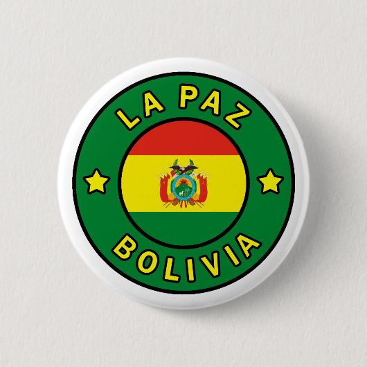 Badge Rond 5 Cm La Paz Bolivie (Devant)