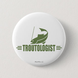 Badge Rond 5 Cm La pêche à la truite