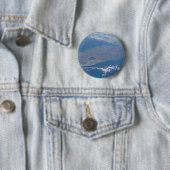 Badge Rond 5 Cm La péninsule de Floride. (En situation)