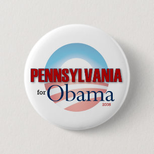 Badge Rond 5 Cm La PENNSYLVANIE pour Obama