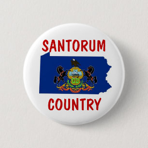 Badge Rond 5 Cm La Pennsylvanie pour Santorum