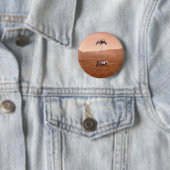 Badge Rond 5 Cm La Persévérance Arrive En Toute Sécurité Sur Mars. (En situation)