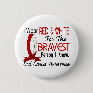 Badge Rond 5 Cm La personne la plus courageuse je connais le