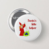 Badge Rond 5 Cm La petite aide de Père Noël (Devant & derrière)