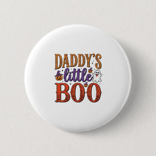 Badge Rond 5 Cm La petite Boo vintage Halloween de papa