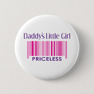 Badge Rond 5 Cm La petite fille du papa : Inestimable