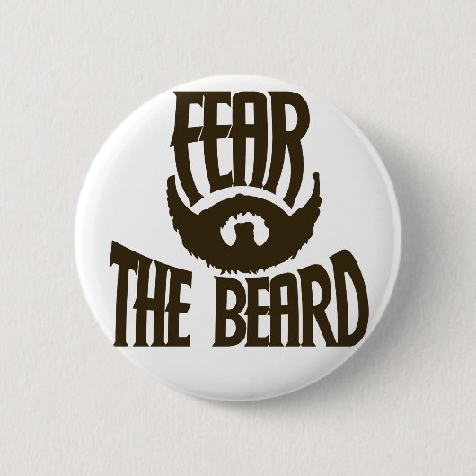 Badge Rond 5 Cm La peur de la barbe (Devant)