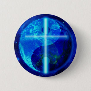 Badge Rond 5 Cm La planète bleue