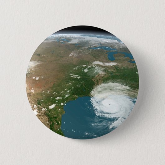 Badge Rond 5 Cm La Planète Panoramique Terre Et Les Etats-Unis. (Devant)