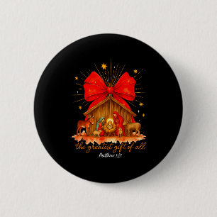 Badge Rond 5 Cm La Plus Grande Crèche de Noël Jésus