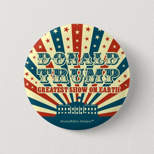 Badge Rond 5 Cm La plus grande exposition de Donald Trump sur le (Devant)