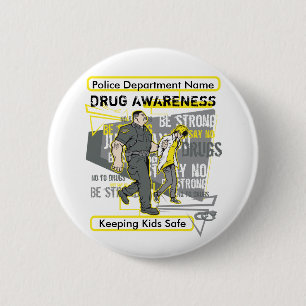 Badge Rond 5 Cm La police faite sur commande dope la conscience