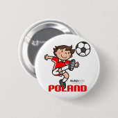 Badge Rond 5 Cm La Pologne - euro 2012 (Devant & derrière)