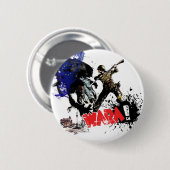 Badge Rond 5 Cm La Pologne Wara ! (Devant & derrière)