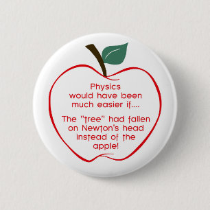 Badge Rond 5 Cm La pomme de Newton