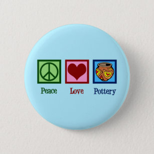 Badge Rond 5 Cm La poterie de l'amour pour la paix