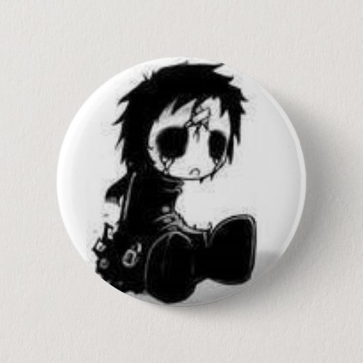 Badge Rond 5 Cm la poupée gothique morte (Devant)