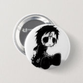 Badge Rond 5 Cm la poupée gothique morte (Devant & derrière)