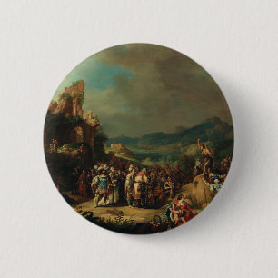 Badge Rond 5 Cm La Prédication de Jean-Baptiste par Bartholomeus