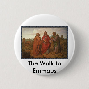 Badge Rond 5 Cm La promenade au bouton de Pin d'Emmaus