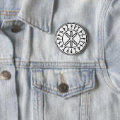 Badge Rond 5 Cm La protection No.2 (noir) d'Odin (En situation)