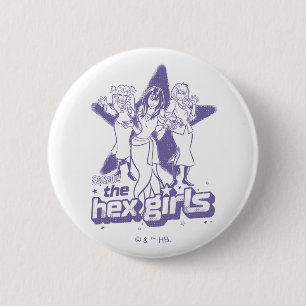 Badge Rond 5 Cm La puissance étoilée des filles hexagonales