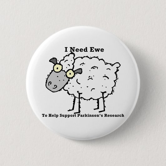 Badge Rond 5 Cm La recherche de Parkinson de soutien (Devant)